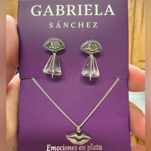 Gabriela Sanchez Jewelry - Gabriela Sanchez 925 Sterling Silver Eye & Lip Jewelry Set